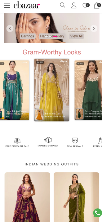 CBazaar — Mobile Responsive Website CBazaar fashion eCommerce mobile responsive website screenshot
