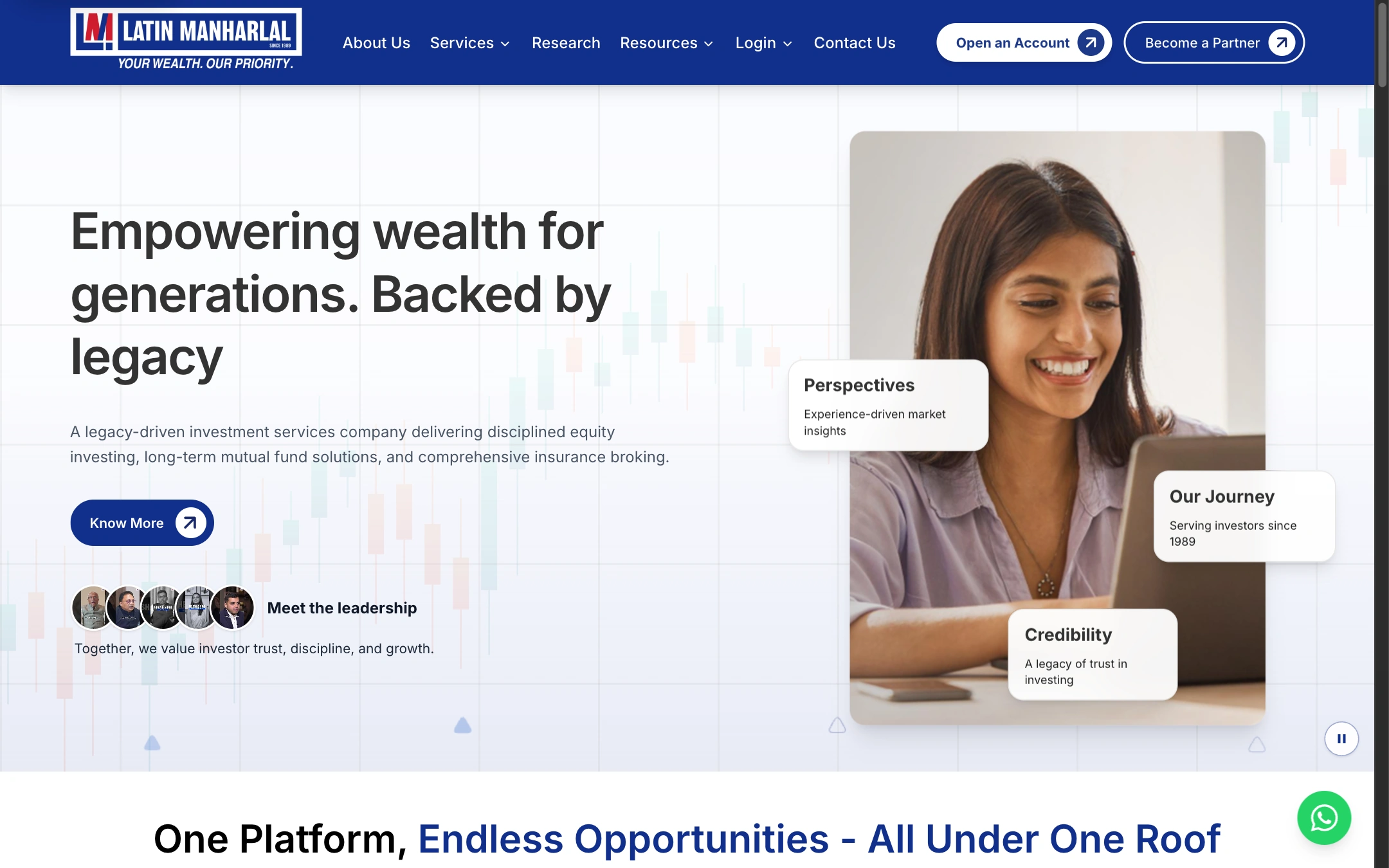 Latin Manharlal — Desktop Website Latin Manharlal desktop website homepage